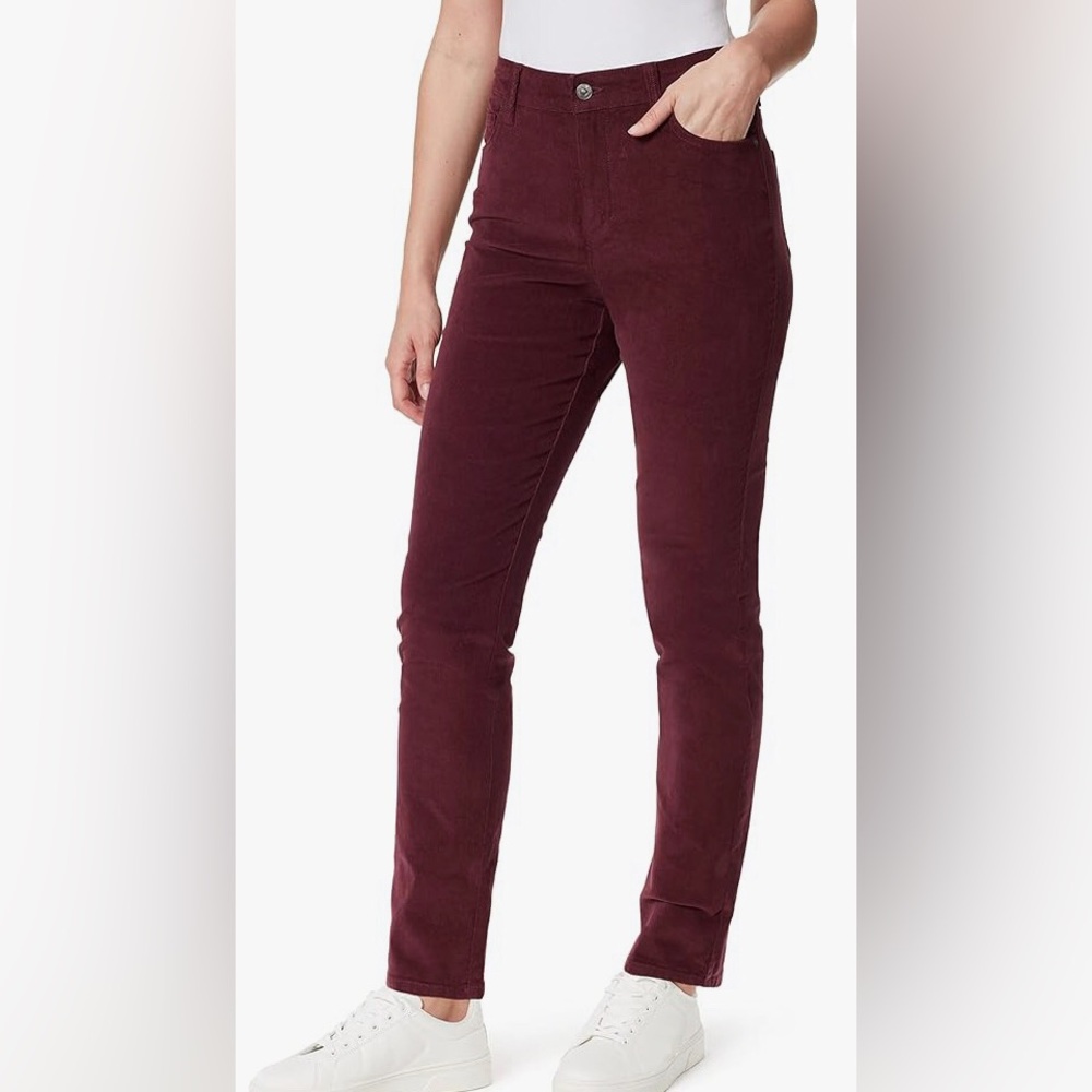 NEW‎ Gloria Vanderbilt Amanda Corduroy Slim High Rise Pant. 10S